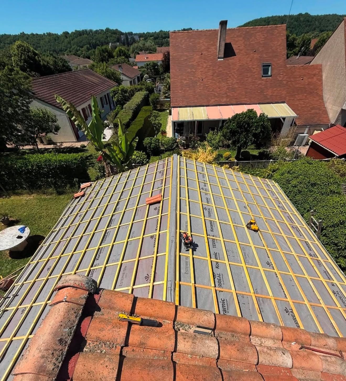Réfection de toiture : liteaux et écran sous-toiture